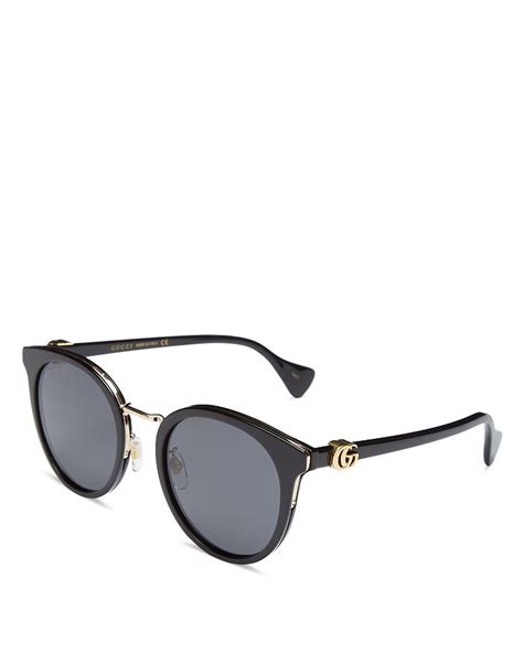 gucci core 55mm round sunglasses|gucci sunglasses cettire.